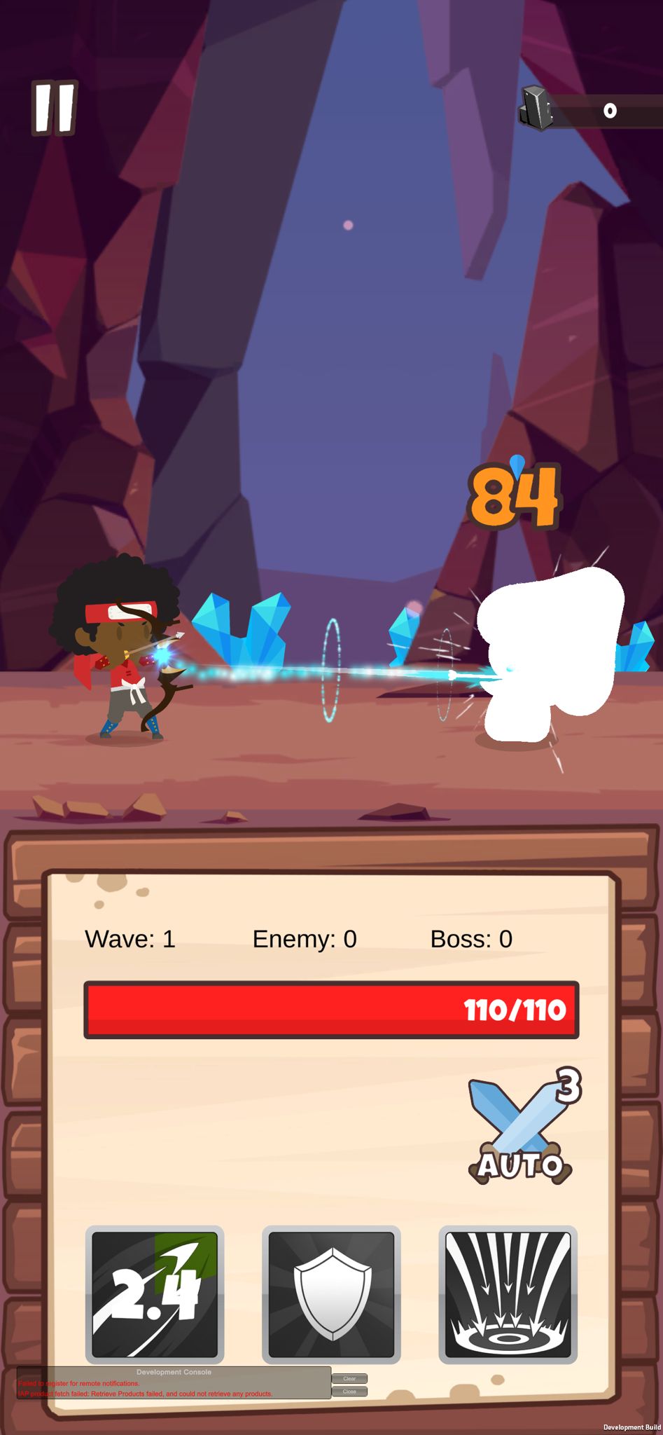 Little One battle inside a crystal cavern