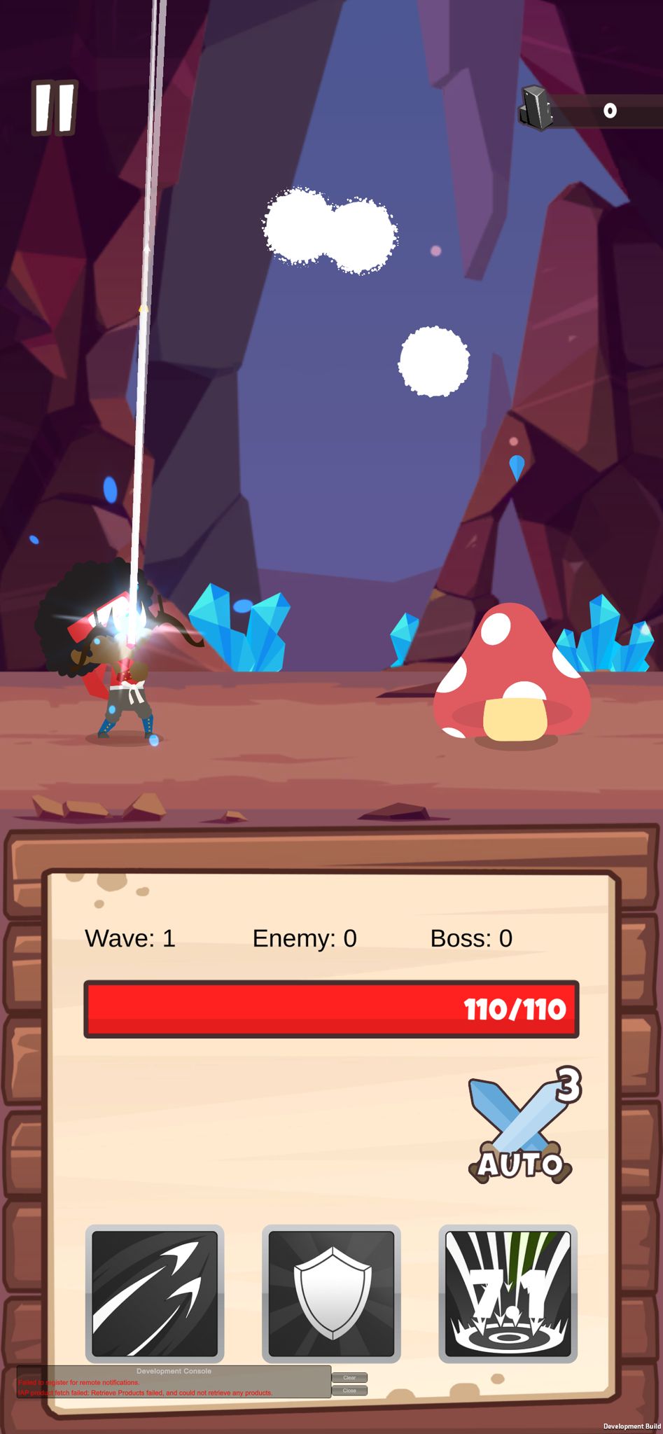 Little One using a powerful skill in a cavern